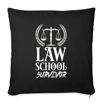 lawyer - Sofa pillowcase 17,3'' x 17,3'' (45 x 45 cm) - black - Front