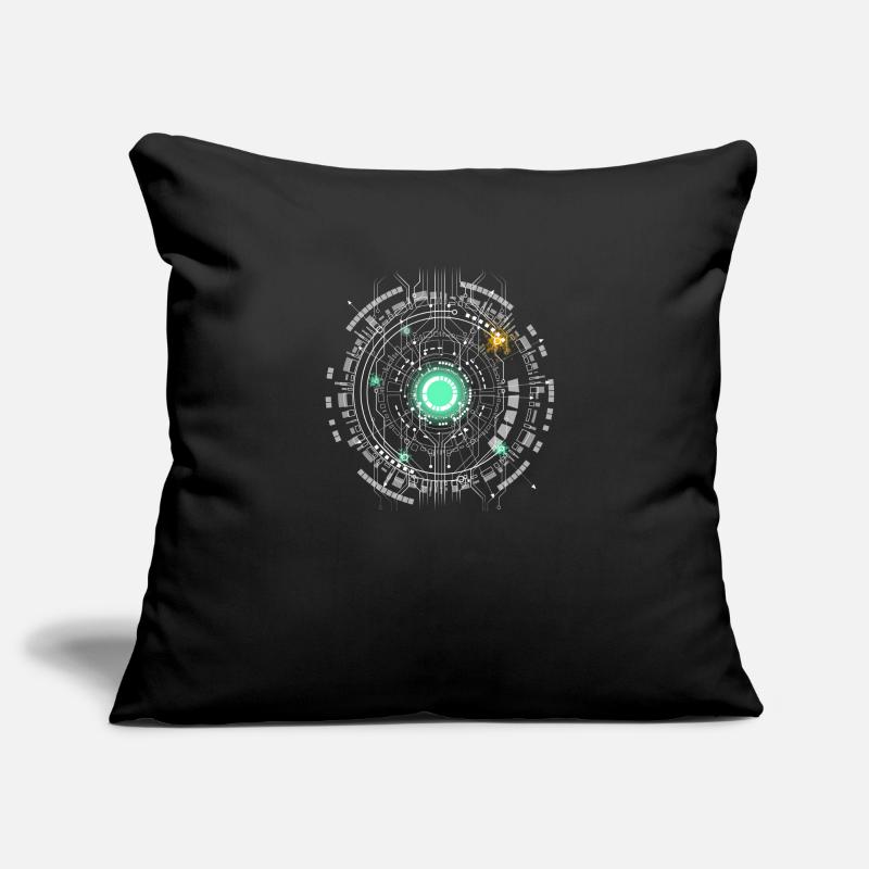 nerd CPU core ordinateur code pc carte spatiale Housse de coussin décorative 45 x 45 cm