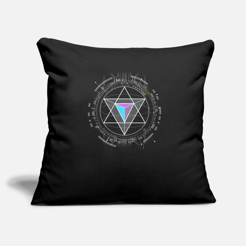 nerd CPU pyramide illuminati game wow hacker code Sofakissenbezug 45 x 45 cm