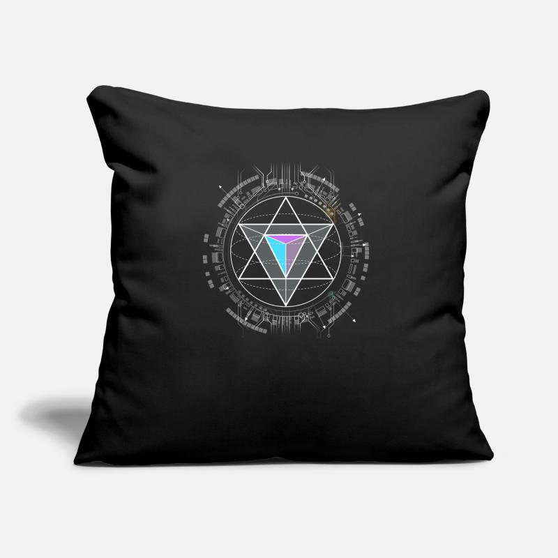 nerd CPU pyramide illuminati game wow hacker code Sofakissenbezug 45 x 45 cm