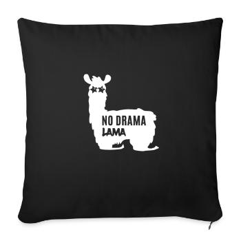 Lama - Lama / NO DRAMA LAMA - Housse de coussin décorative 45 x 45 cm - noir - Devant
