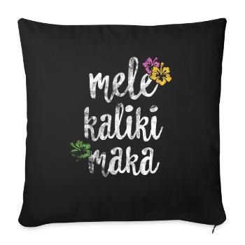 Vintage Mele Kalikimaka Christmas TShirt Hawaiian - Sofa pillowcase 17,3'' x 17,3'' (45 x 45 cm) - black - Front