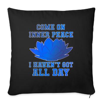 Yoga - Housse de coussin décorative 45 x 45 cm - noir - Devant