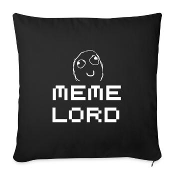 Meme Lord Nerd Programming Tshirt Memes - Sofa pillowcase 17,3'' x 17,3'' (45 x 45 cm) - black - Front