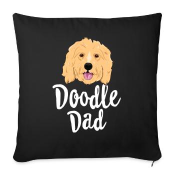 Doodle Dad TShirt Men Goldendoodle Dog Puppy - Sofa pillowcase 17,3'' x 17,3'' (45 x 45 cm) - black - Front