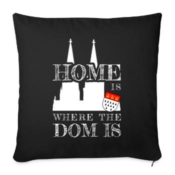 Cologne Home est là où le Dom est Cologne Carnaval Cologne - Housse de coussin décorative 45 x 45 cm - noir - Devant