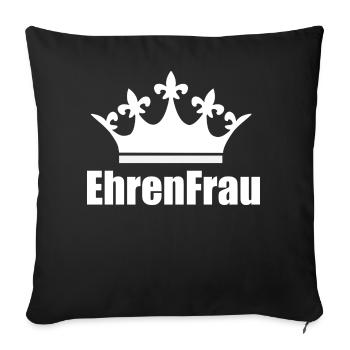 Honorary Woman - Sofa pillowcase 17,3'' x 17,3'' (45 x 45 cm) - black - Front