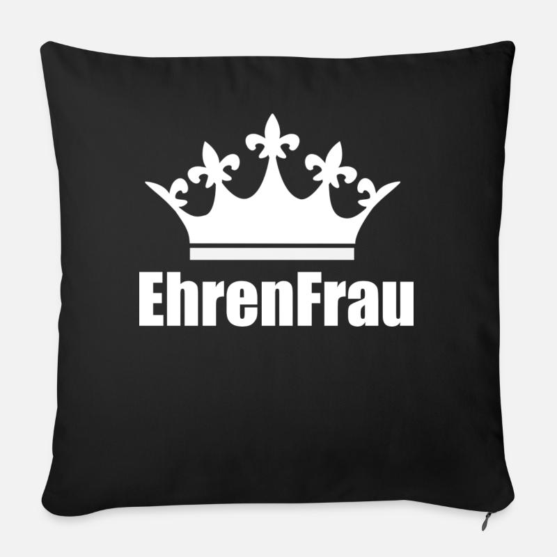 Honorary Woman - Sofa pillowcase 17,3'' x 17,3'' (45 x 45 cm) - black