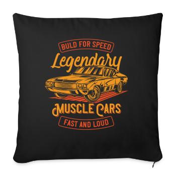 Muscle Car Limited Edition - Housse de coussin décorative 45 x 45 cm - noir - Devant