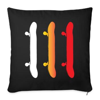 Skateboarding - Skateboards - Sofa pillowcase 17,3'' x 17,3'' (45 x 45 cm) - black - Front