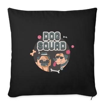 Dog cadre dog lover - Sofa pillowcase 17,3'' x 17,3'' (45 x 45 cm) - black - Front
