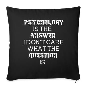Psychothérapeute Psychologie - Housse de coussin décorative 45 x 45 cm - noir - Devant