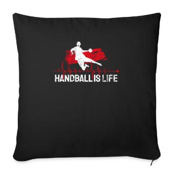 Handball Handball Handballer Handball player Goal - Sofa pillowcase 17,3'' x 17,3'' (45 x 45 cm) - black - Front