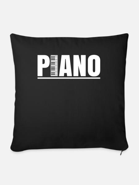 Piano - Sofakissenbezug 45 x 45 cm - Schwarz