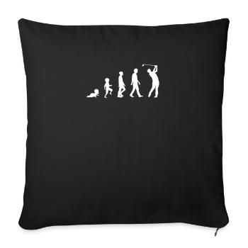 Golfeur golf balle de golf - Housse de coussin décorative 45 x 45 cm - noir - Devant