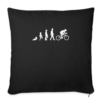 Vélo de route vélo vélo vélo - Housse de coussin décorative 45 x 45 cm - noir - Devant