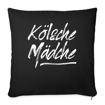 Kölsche Mädche / Carnival in Cologne / Kölsch & Kölle - Sofa pillowcase 17,3'' x 17,3'' (45 x 45 cm) - black - Front