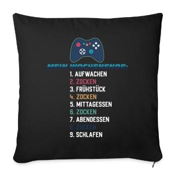 My Weekend Gaming Gaming List Controller - Sofa pillowcase 17,3'' x 17,3'' (45 x 45 cm) - black - Front