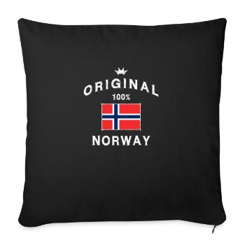 Original Norway Norway Scandinavia North Sea Oslo - Sofa pillowcase 17,3'' x 17,3'' (45 x 45 cm) - black - Front
