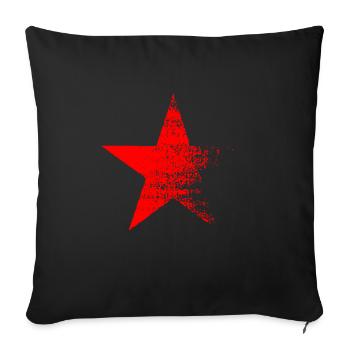 étoile rouge utilisé regard communisme Union soviétique - Housse de coussin décorative 45 x 45 cm - noir - Devant