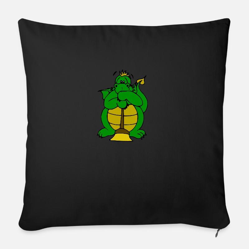 Putz Drachen - Sofakissenbezug 45 x 45 cm - Schwarz