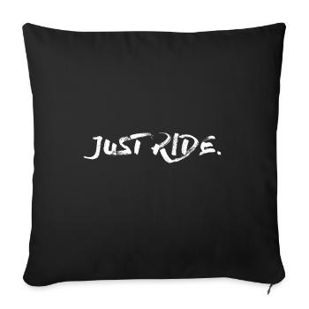 Just Ride Bicycle Bike - Sofakissenbezug 45 x 45 cm - Schwarz - Vorne