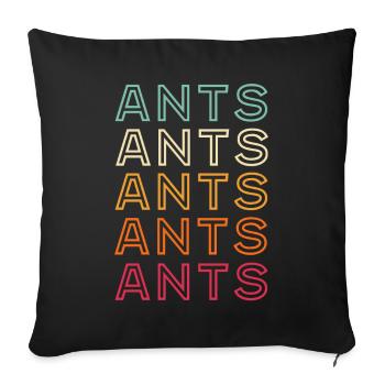 Ant Retro - Sofa pillowcase 17,3'' x 17,3'' (45 x 45 cm) - black - Front