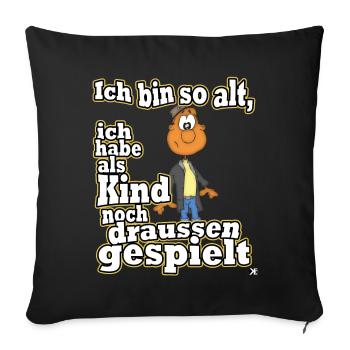I played outside Festival funshirt - Sofa pillowcase 17,3'' x 17,3'' (45 x 45 cm) - black - Front