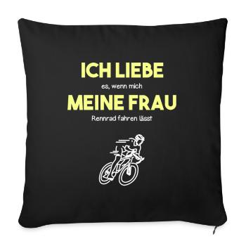 Roue de pensionnaire - Housse de coussin décorative 45 x 45 cm - noir - Devant