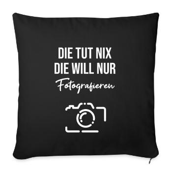 Prendra seulement des photos passe-temps photo - Housse de coussin décorative 45 x 45 cm - noir - Devant