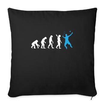EVOLUTION BADMINTON ENTWICKLUNG BADMINTON - Sofakissenbezug 45 x 45 cm - Schwarz - Vorne