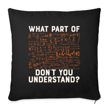 Formule cadeau science physique maths - Housse de coussin décorative 45 x 45 cm - noir - Devant