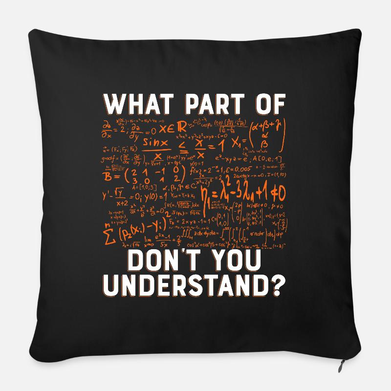 Science physics math gift formula - Sofa pillowcase 17,3'' x 17,3'' (45 x 45 cm) - black