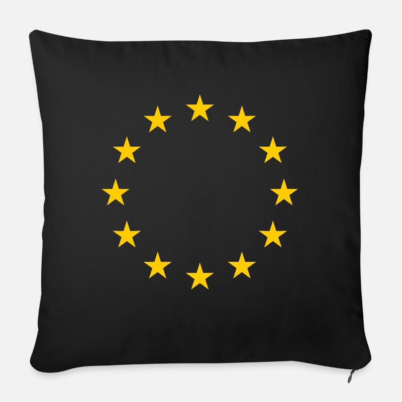Europa - Sofakissenbezug 45 x 45 cm - Schwarz