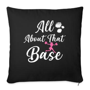 Les pom-pom girl - Housse de coussin décorative 45 x 45 cm - noir - Devant