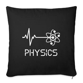 Physik herzschlag Physiker - Sofakissenbezug 45 x 45 cm - Schwarz - Vorne