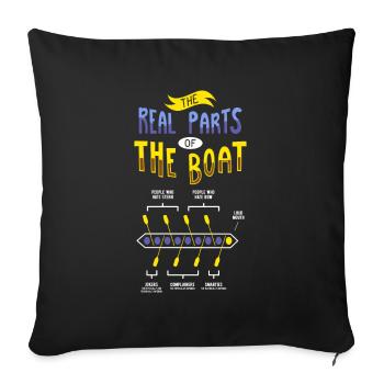 Rowing Rowing Boat - Sofa pillowcase 17,3'' x 17,3'' (45 x 45 cm) - black - Front