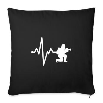 Fire brigade - Sofa pillowcase 17,3'' x 17,3'' (45 x 45 cm) - black - Front