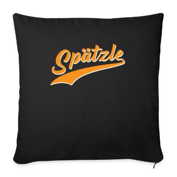 SPÄTZLE Das Leibgericht der Schwaben - Sofakissenbezug 45 x 45 cm - Schwarz - Vorne
