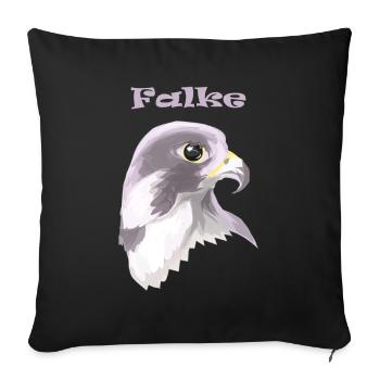 Falcon - Sofa pillowcase 17,3'' x 17,3'' (45 x 45 cm) - black - Front