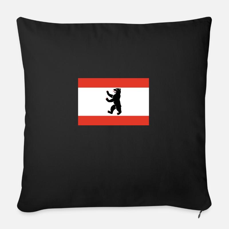 Berlin - Housse de coussin décorative 45 x 45 cm - noir
