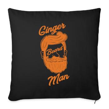 Ginger Beard - Sofa pillowcase 17,3'' x 17,3'' (45 x 45 cm) - black - Front