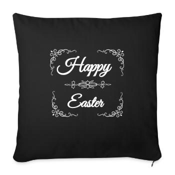 Happy Easter - Sofakissenbezug 45 x 45 cm - Schwarz - Vorne