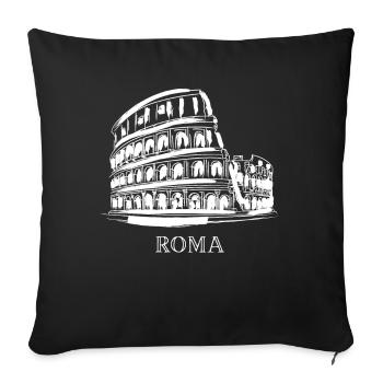 Colosseum Amphitheatre Rome Roma Rome Italy Italy - Sofa pillowcase 17,3'' x 17,3'' (45 x 45 cm) - black - Front