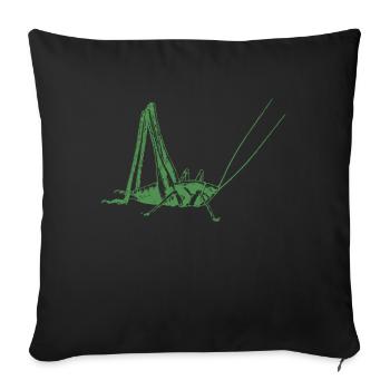 sauterelle - Housse de coussin décorative 45 x 45 cm - noir - Devant