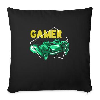 Gamer - Sofa pillowcase 17,3'' x 17,3'' (45 x 45 cm) - black - Front