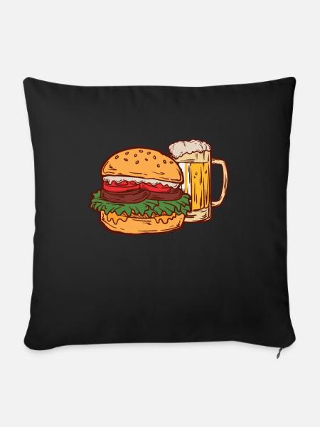 Burger - Sofakissenbezug 45 x 45 cm - Schwarz