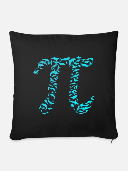 Pi - Sofakissenbezug 45 x 45 cm - Schwarz