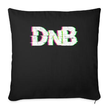 DnB - Drum n Bass - Sofa pillowcase 17,3'' x 17,3'' (45 x 45 cm) - black - Front