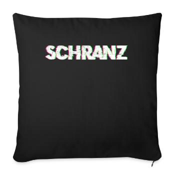 Schranz - Sofakissenbezug 45 x 45 cm - Schwarz - Vorne
